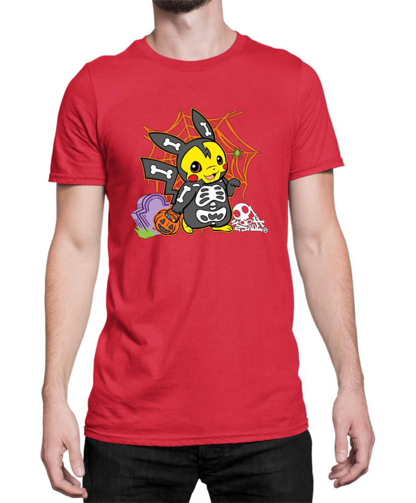 Мъжка Тениска Japan Manga Anime Comics Pokemon Pikachu Halloween 01 Мъжка Тениска Japan Manga Anime Comics Pokemon Pikachu Halloween 01