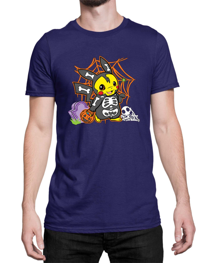Мъжка Тениска Japan Manga Anime Comics Pokemon Pikachu Halloween 01 Мъжка Тениска Japan Manga Anime Comics Pokemon Pikachu Halloween 01