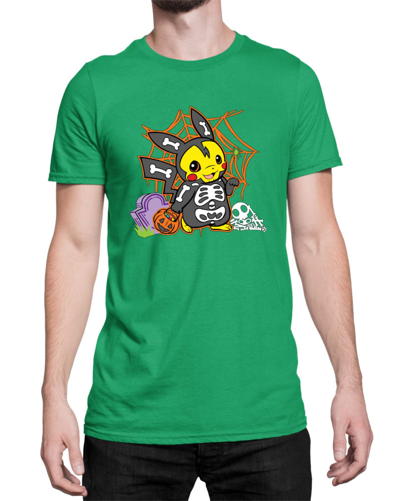Мъжка Тениска Japan Manga Anime Comics Pokemon Pikachu Halloween 01 Мъжка Тениска Japan Manga Anime Comics Pokemon Pikachu Halloween 01