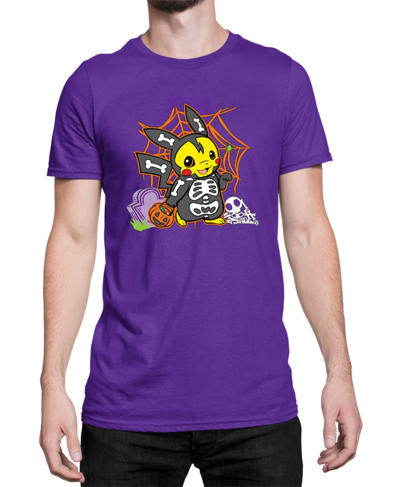 Мъжка Тениска Japan Manga Anime Comics Pokemon Pikachu Halloween 01 Мъжка Тениска Japan Manga Anime Comics Pokemon Pikachu Halloween 01