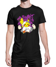 Мъжка Тениска Japan Manga Anime Comics Pokemon Pikachu Halloween 02