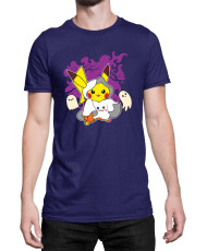 Мъжка Тениска Japan Manga Anime Comics Pokemon Pikachu Halloween 02