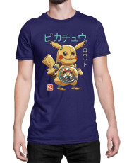 Мъжка Тениска Japan Manga Anime Comics Pokemon Pikachu Robot