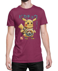 Мъжка Тениска Japan Manga Anime Comics Pokemon Pikachu Robot