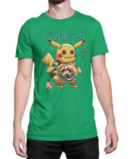 Мъжка Тениска Japan Manga Anime Comics Pokemon Pikachu Robot