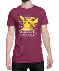 Мъжка Тениска Japan Manga Anime Comics Pokemon Pikachu Wanted