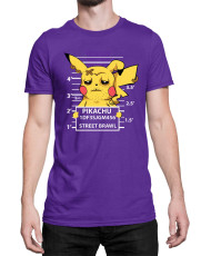 Мъжка Тениска Japan Manga Anime Comics Pokemon Pikachu Wanted