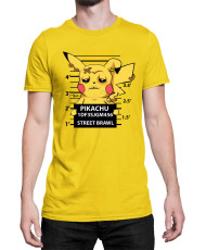 Мъжка Тениска Japan Manga Anime Comics Pokemon Pikachu Wanted