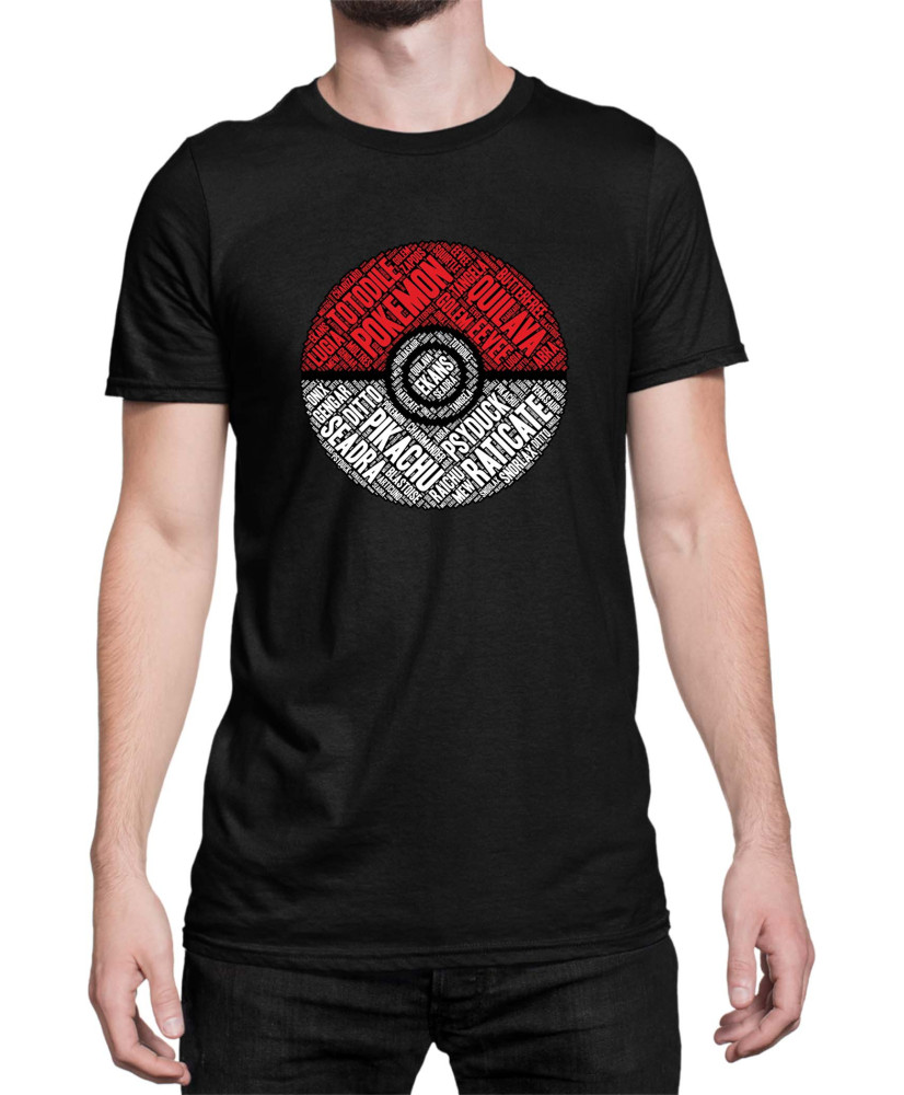 Мъжка Тениска Japan Manga Anime Comics Pokemon Pokeball