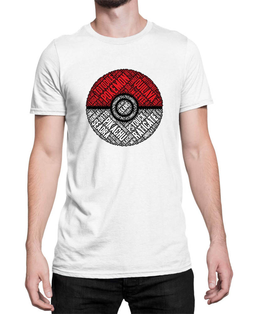 Мъжка Тениска Japan Manga Anime Comics Pokemon Pokeball