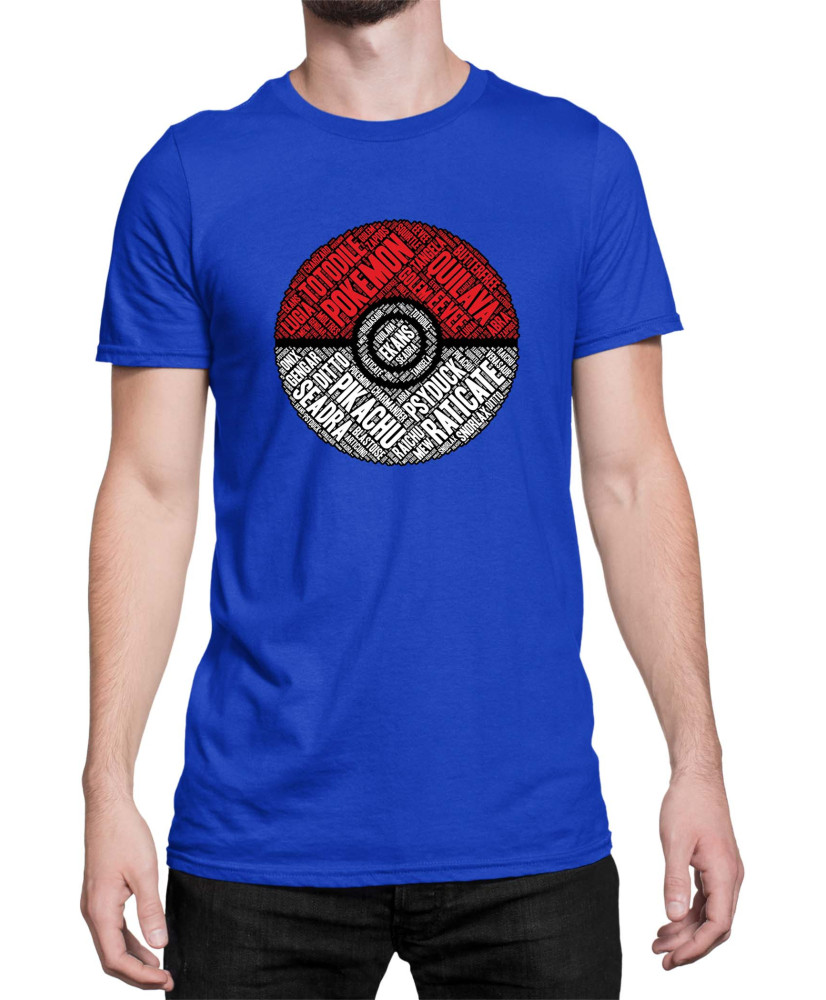 Мъжка Тениска Japan Manga Anime Comics Pokemon Pokeball