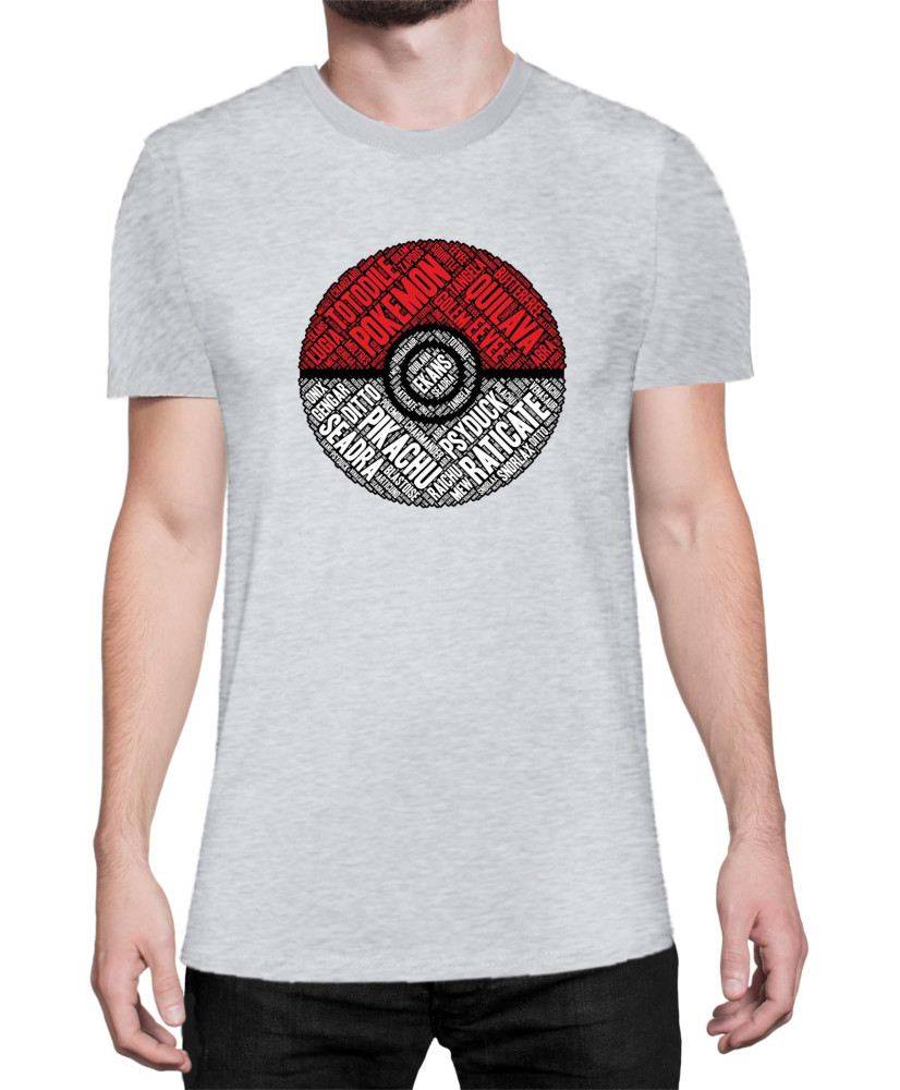 Мъжка Тениска Japan Manga Anime Comics Pokemon Pokeball