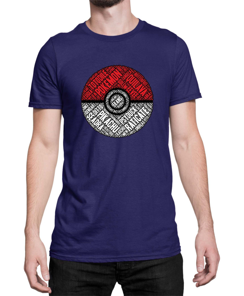 Мъжка Тениска Japan Manga Anime Comics Pokemon Pokeball