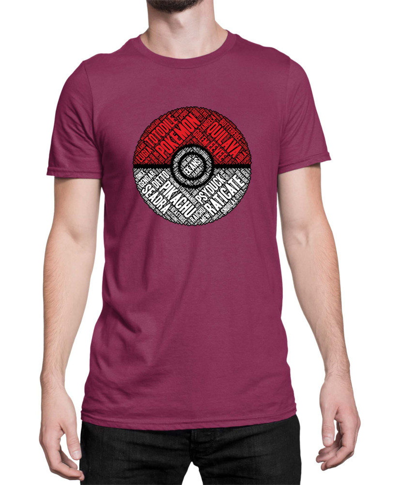 Мъжка Тениска Japan Manga Anime Comics Pokemon Pokeball