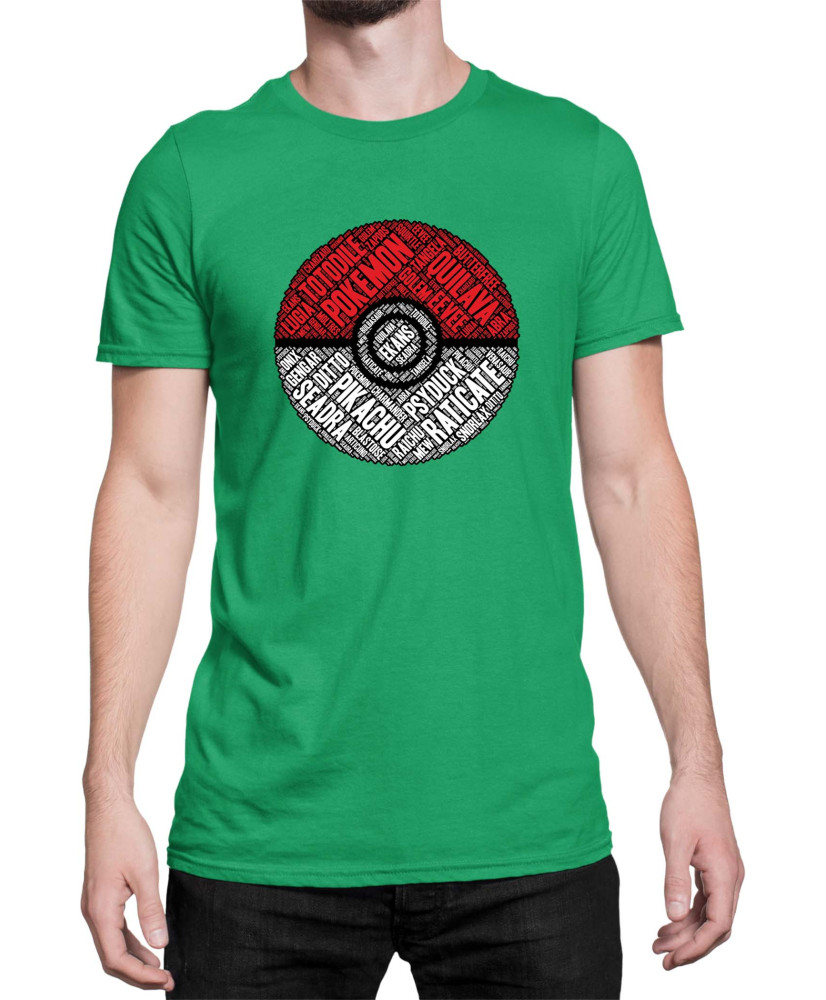 Мъжка Тениска Japan Manga Anime Comics Pokemon Pokeball
