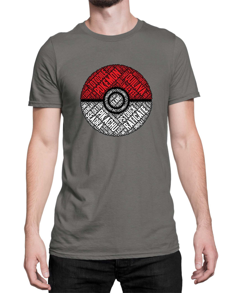 Мъжка Тениска Japan Manga Anime Comics Pokemon Pokeball