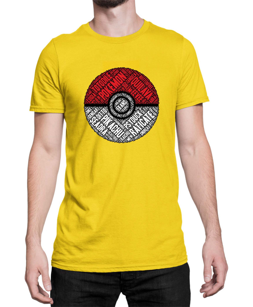 Мъжка Тениска Japan Manga Anime Comics Pokemon Pokeball