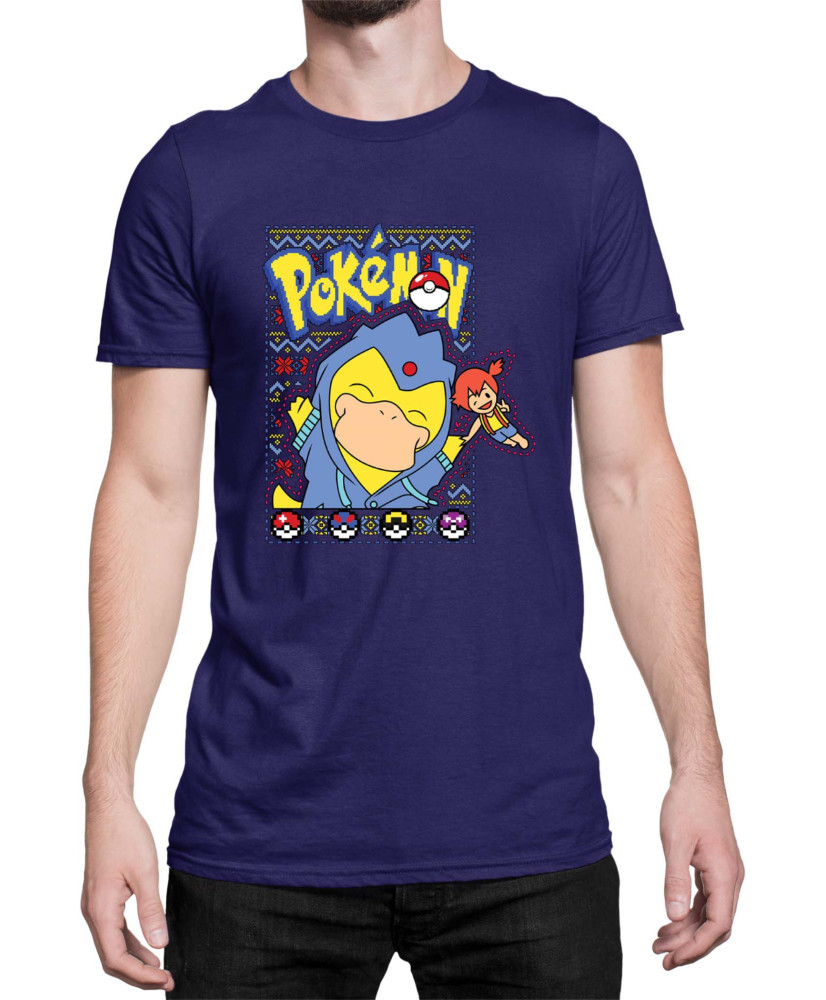 Мъжка Тениска Japan Manga Anime Comics Pokemon Psyduck