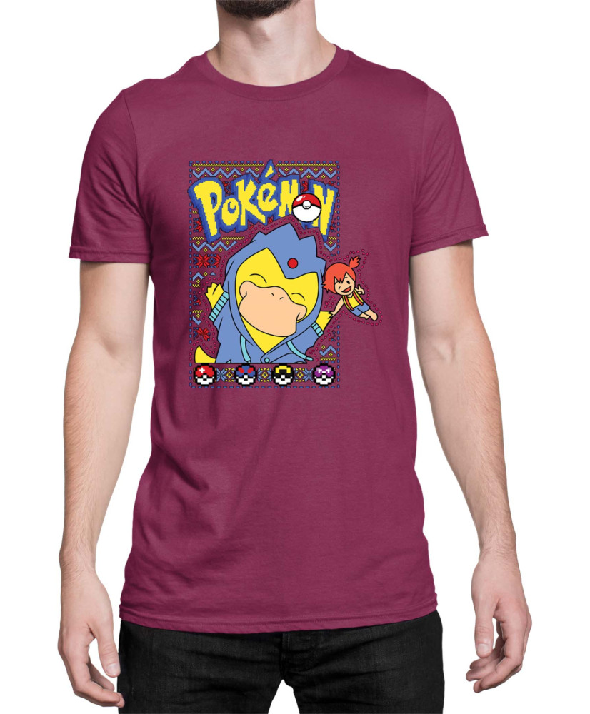 Мъжка Тениска Japan Manga Anime Comics Pokemon Psyduck