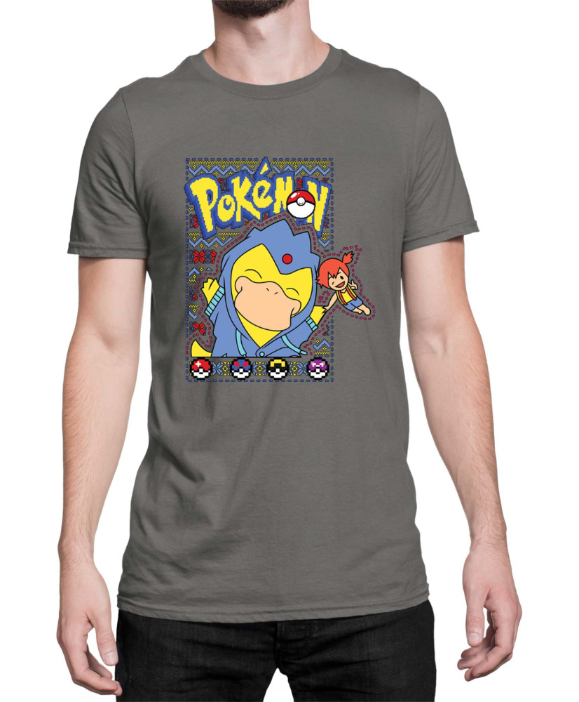 Мъжка Тениска Japan Manga Anime Comics Pokemon Psyduck