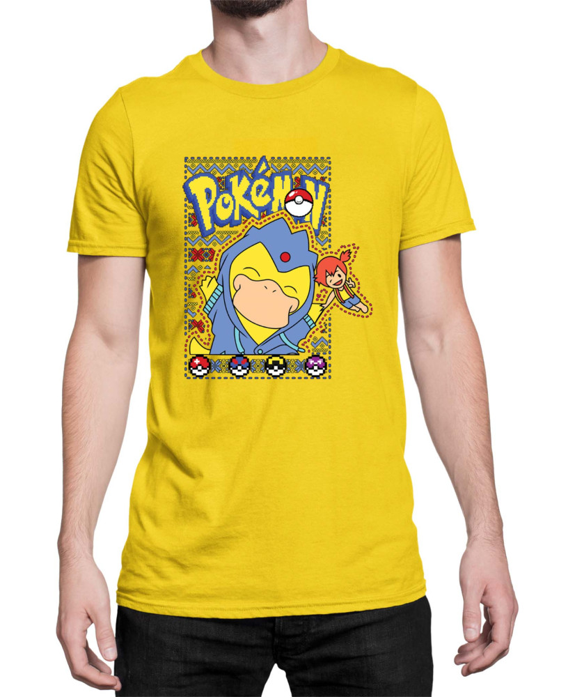 Мъжка Тениска Japan Manga Anime Comics Pokemon Psyduck