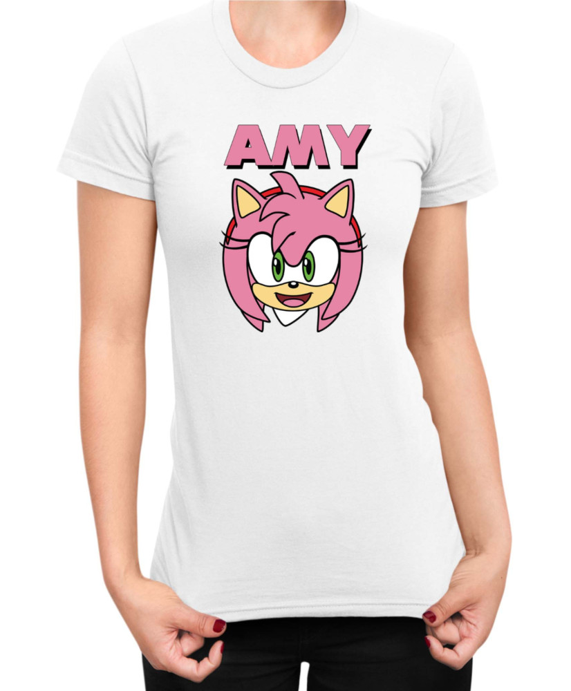 Дамска Тениска Sonic The Hedgehog Amy Face 01