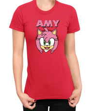 Дамска Тениска Sonic The Hedgehog Amy Face 01