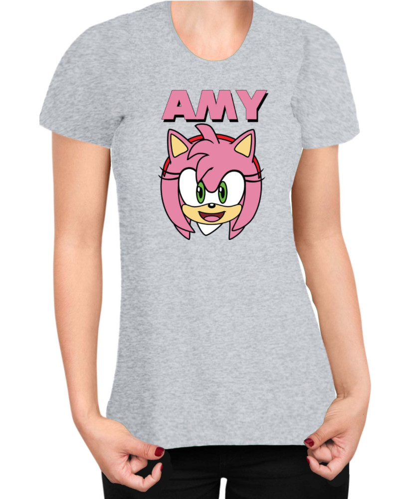 Дамска Тениска Sonic The Hedgehog Amy Face 01