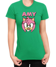 Дамска Тениска Sonic The Hedgehog Amy Face 01