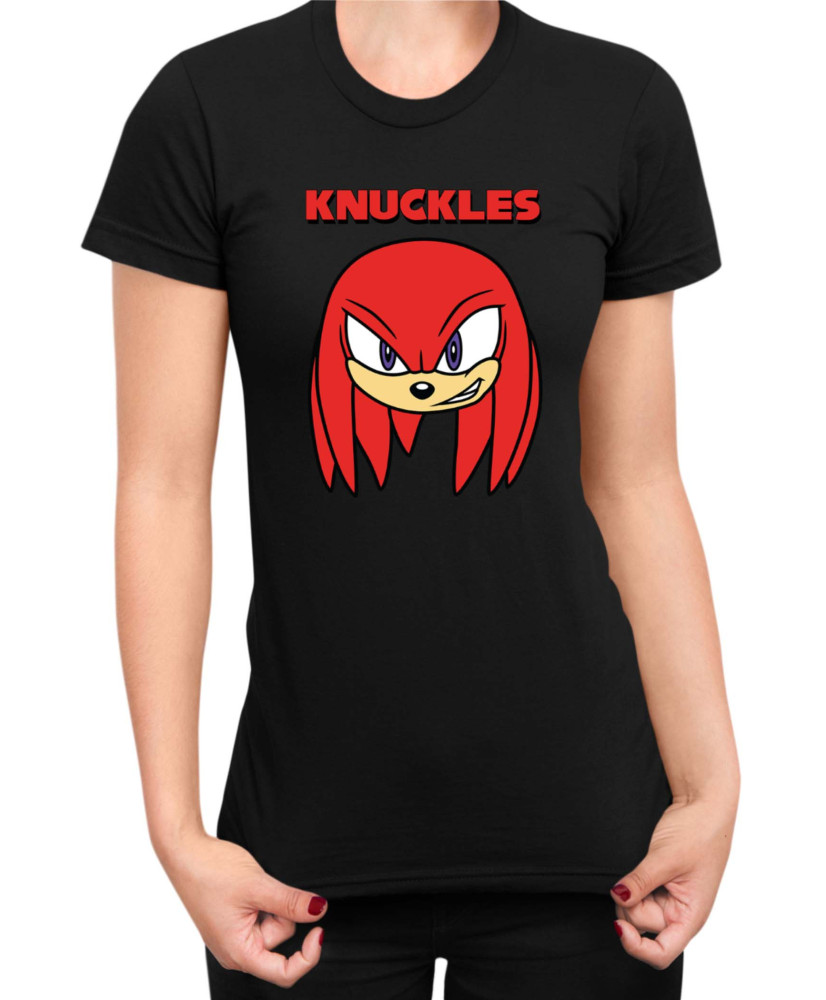 Дамска Тениска Sonic The Hedgehog Knuckles Face 01