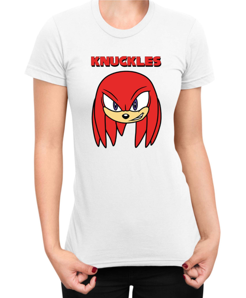 Дамска Тениска Sonic The Hedgehog Knuckles Face 01