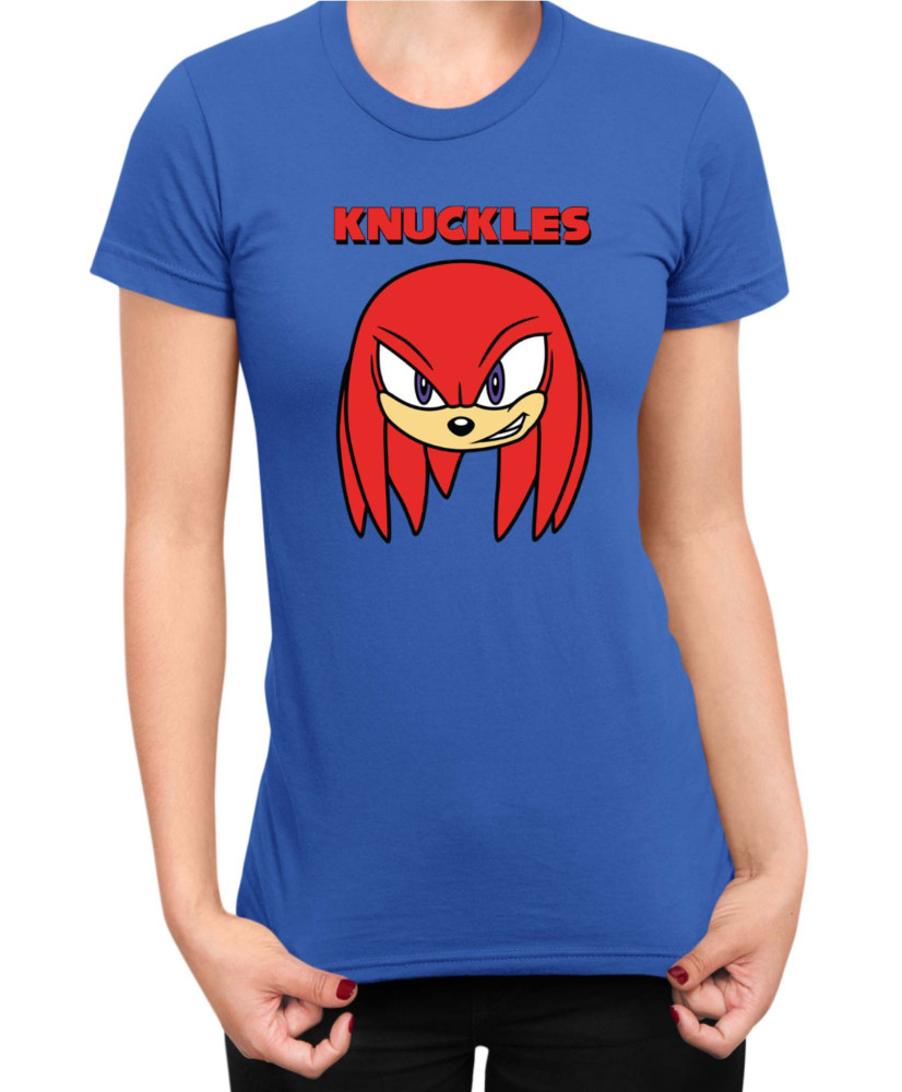 Дамска Тениска Sonic The Hedgehog Knuckles Face 01