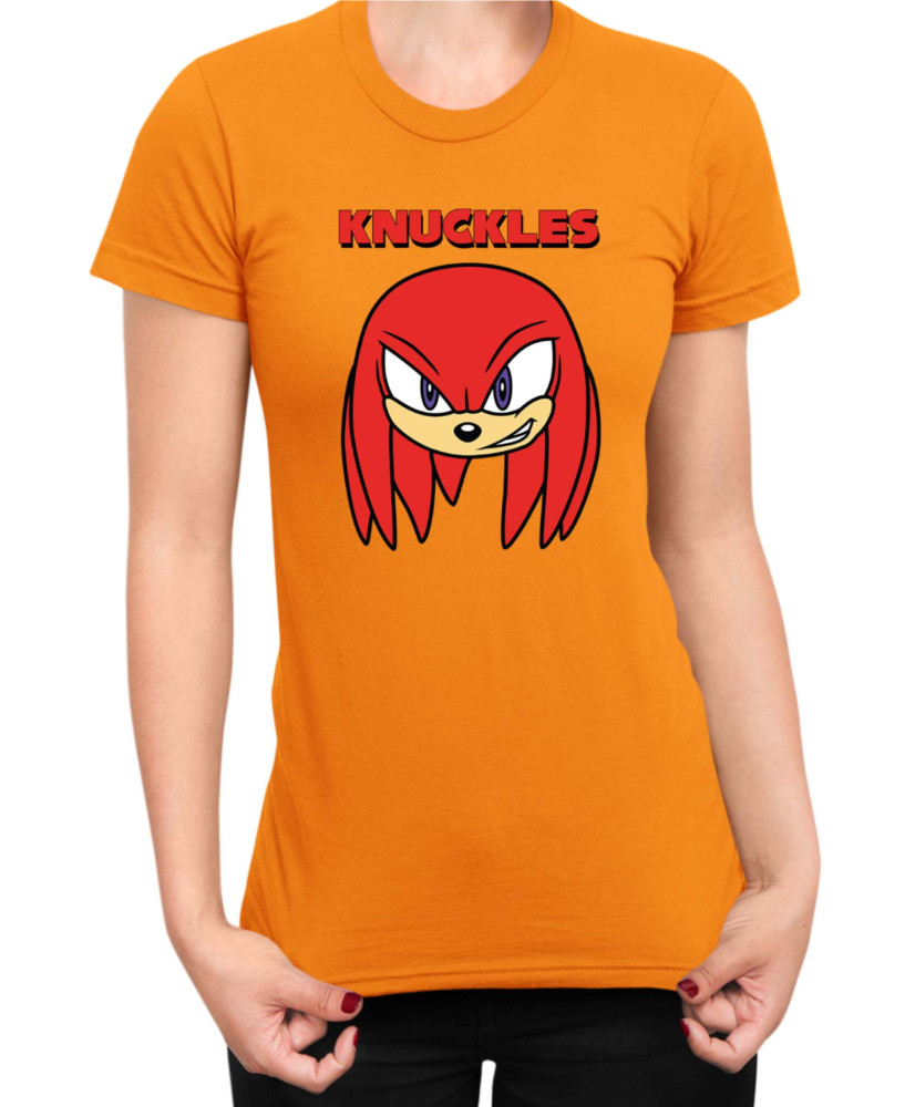 Дамска Тениска Sonic The Hedgehog Knuckles Face 01