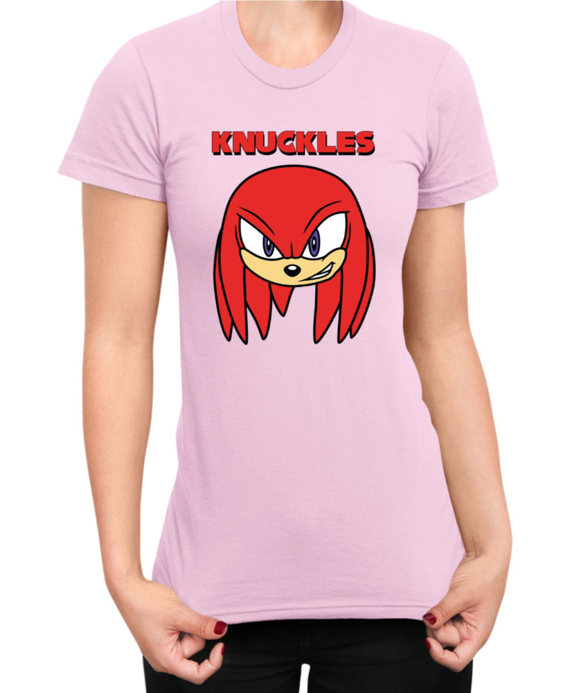 Дамска Тениска Sonic The Hedgehog Knuckles Face 01