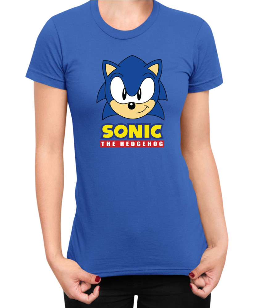 Дамска Тениска Sonic The Hedgehog Sonic Face 02 Дамска Тениска Sonic The Hedgehog Sonic Face 02