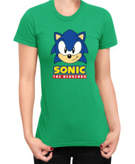 Дамска Тениска Sonic The Hedgehog Sonic Face 02