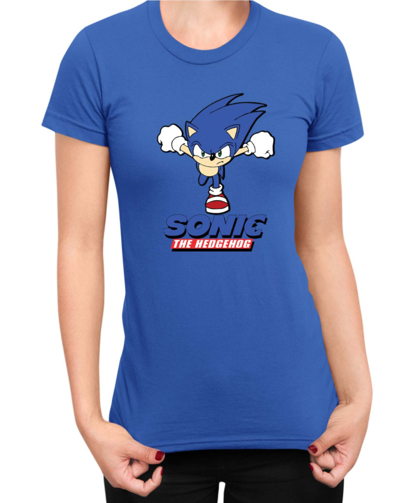 Дамска Тениска Sonic The Hedgehog Sonic Naruto Run