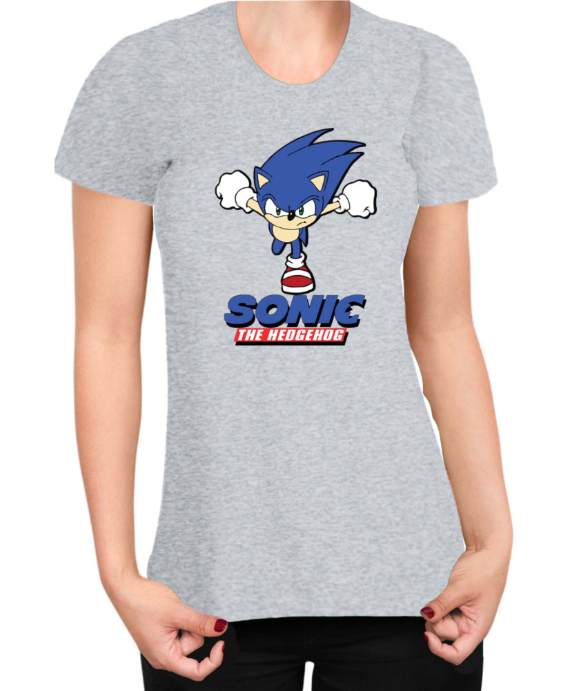 Дамска Тениска Sonic The Hedgehog Sonic Naruto Run