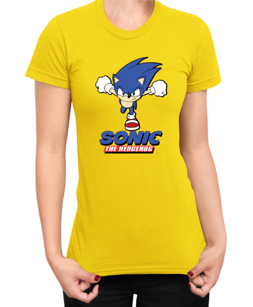 Дамска Тениска Sonic The Hedgehog Sonic Naruto Run