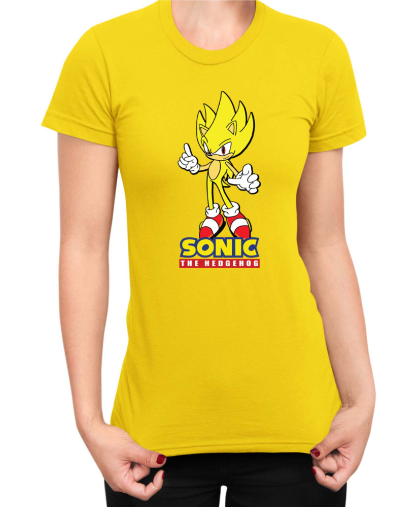Дамска Тениска Sonic The Hedgehog Sonic Yellow 01