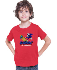 Детска Тениска Sonic The Hedgehog Sonic Skateboard