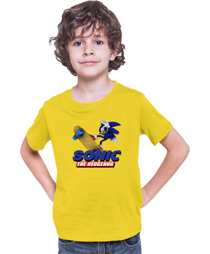 Детска Тениска Sonic The Hedgehog Sonic Skateboard