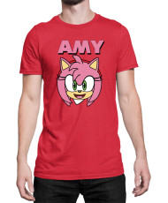 Мъжка Тениска Sonic The Hedgehog Amy Face 01
