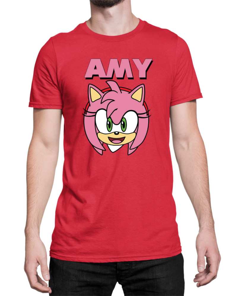 Мъжка Тениска Sonic The Hedgehog Amy Face 01