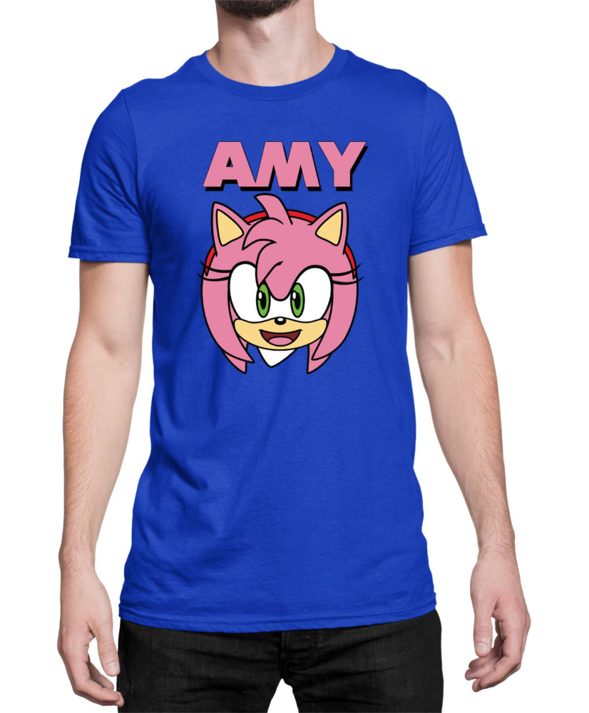 Мъжка Тениска Sonic The Hedgehog Amy Face 01