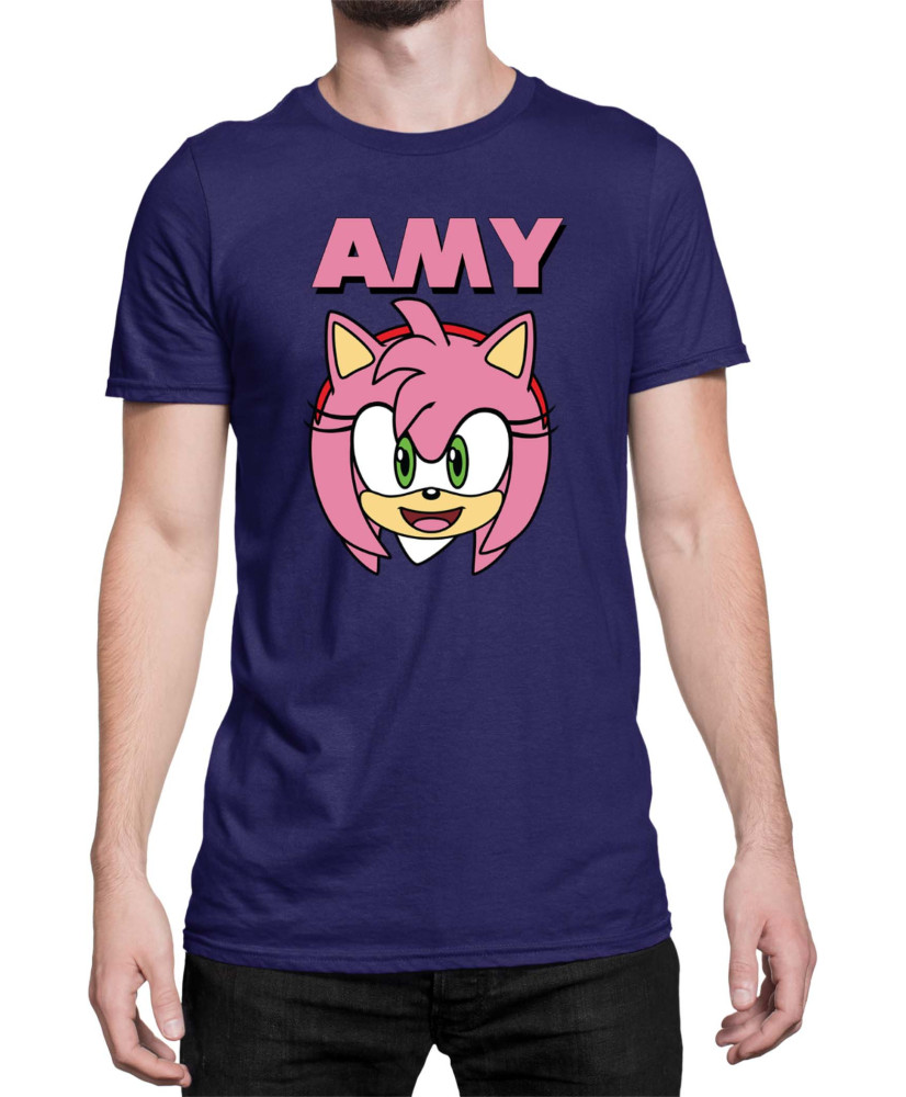 Мъжка Тениска Sonic The Hedgehog Amy Face 01
