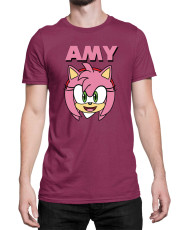 Мъжка Тениска Sonic The Hedgehog Amy Face 01