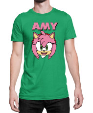 Мъжка Тениска Sonic The Hedgehog Amy Face 01