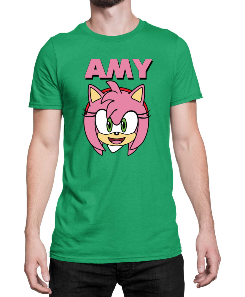 Мъжка Тениска Sonic The Hedgehog Amy Face 01