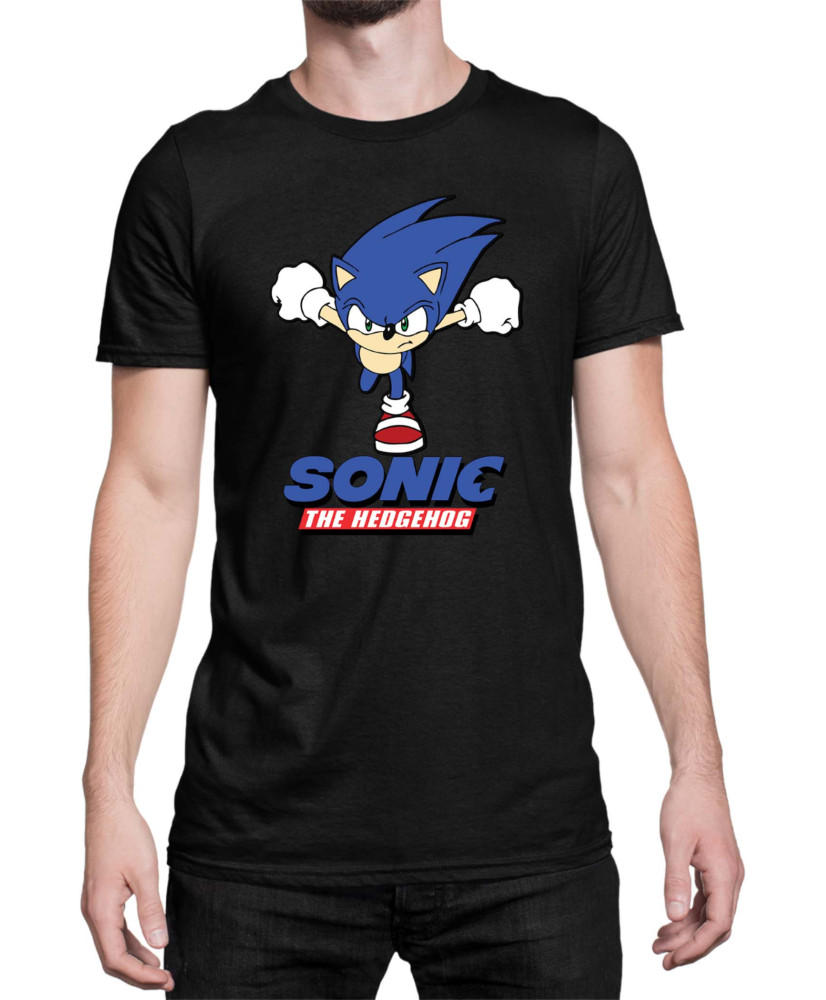 Мъжка Тениска Sonic The Hedgehog Sonic Naruto Run